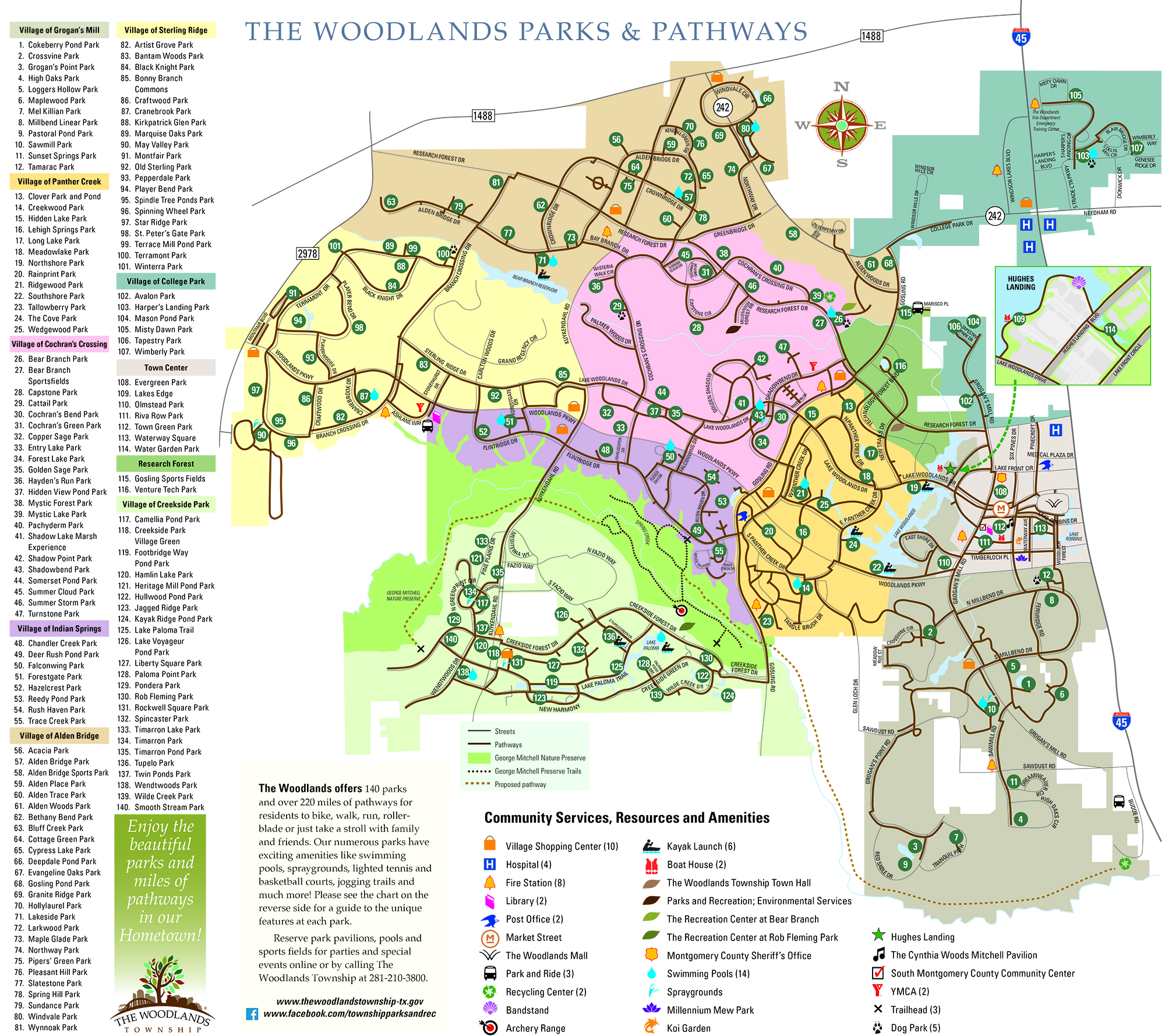 Discover The Woodlands - Map of the Front of The Woodlands