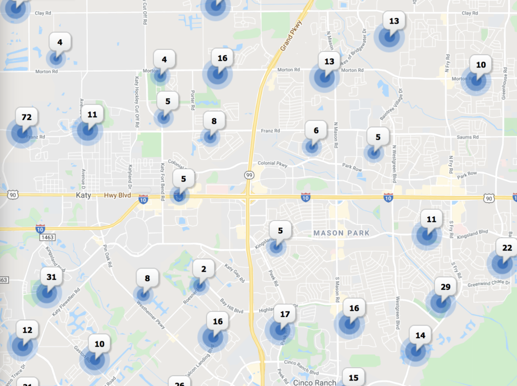 map of katy - jordan schilleci jo and co - local real estate agent - katy tx texas