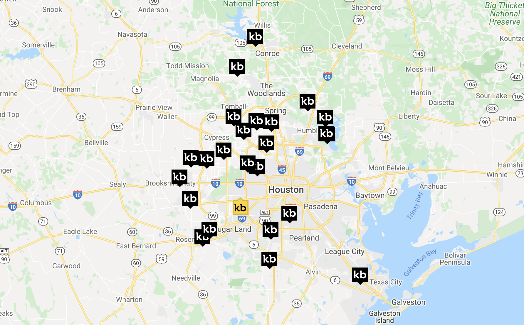 map of kb home neighborhoods