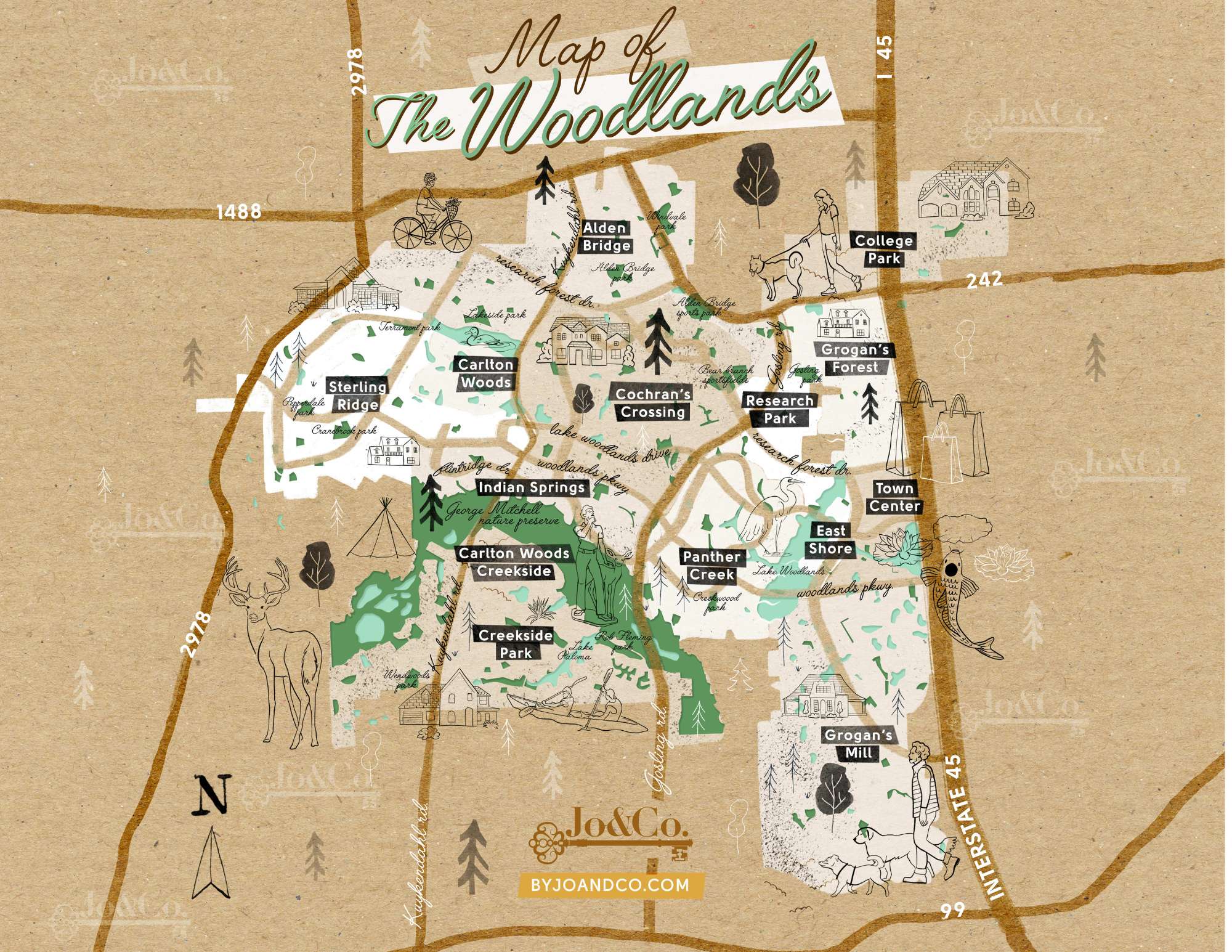 Map Of The Woodlands Texas