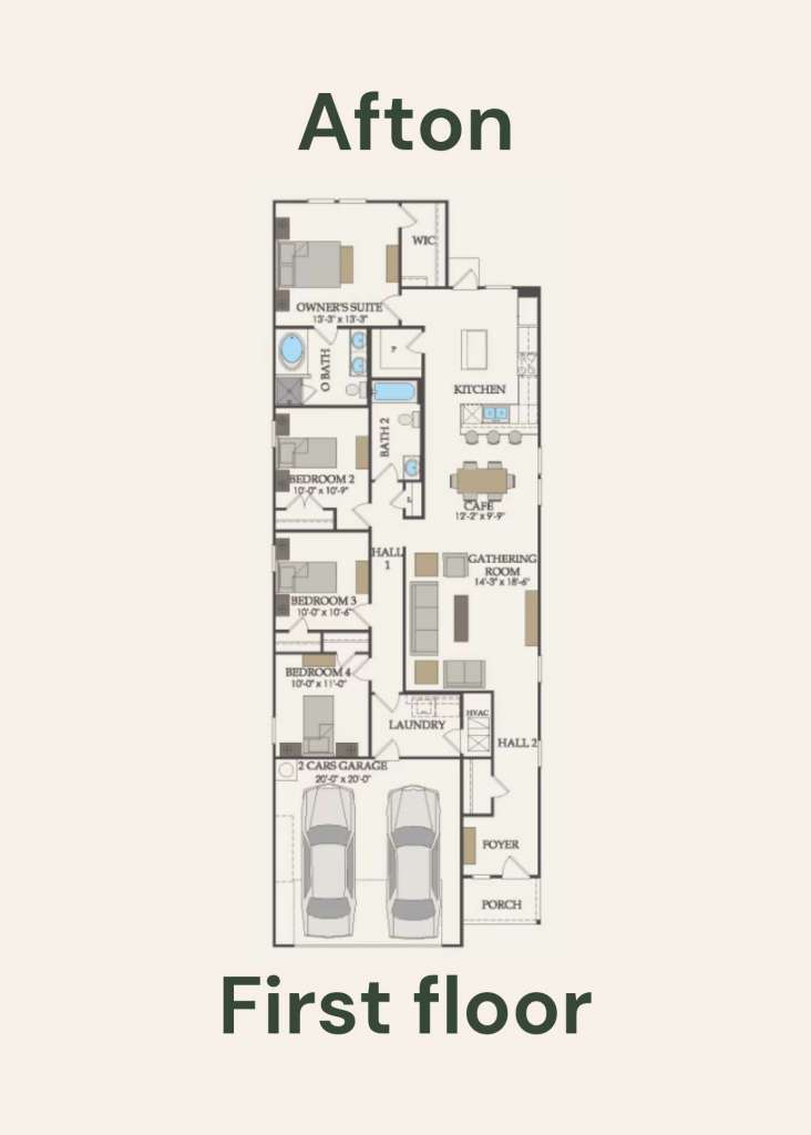 Afton First Floor - Floor Plan by Centex Homes