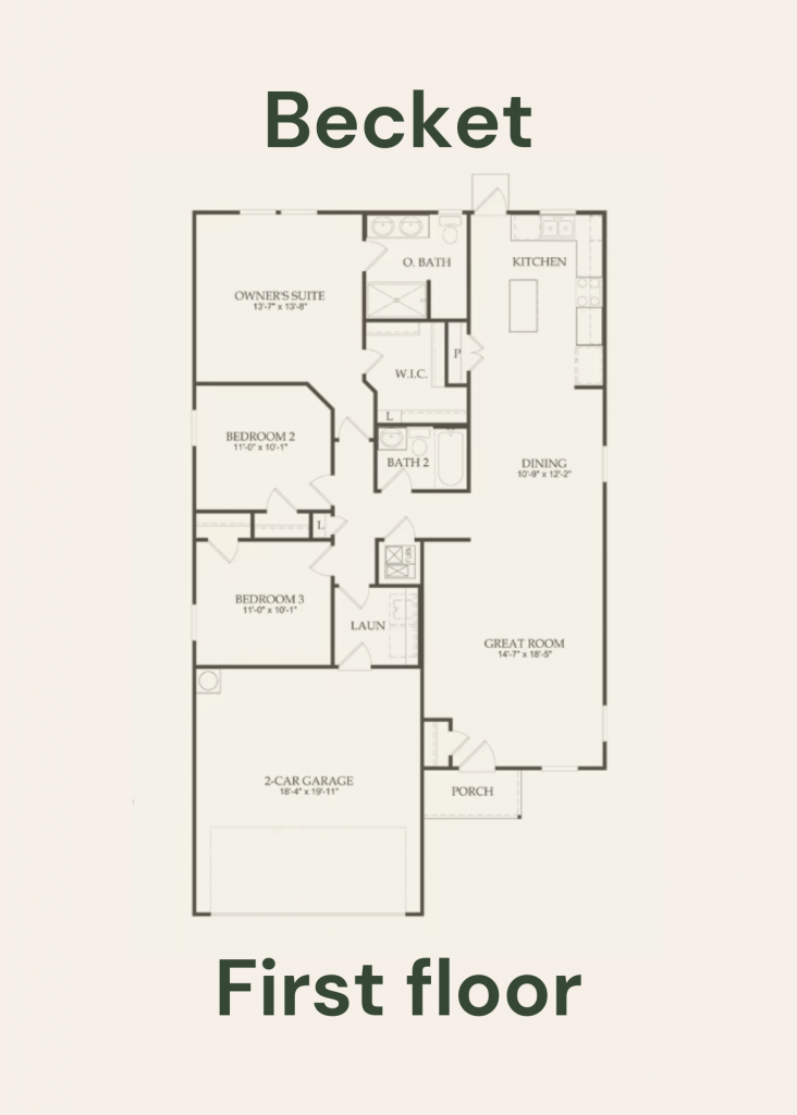 Becket First Floor - Floor Plan by Centex Homes
