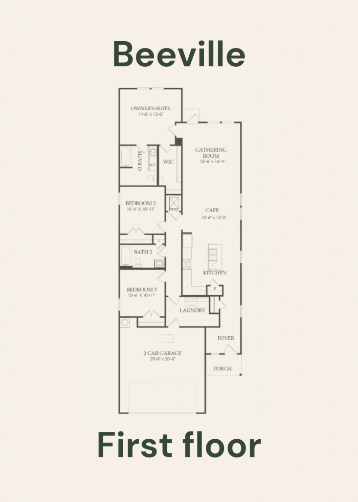 Beeville First Floor - Floor Plan by Centex Homes