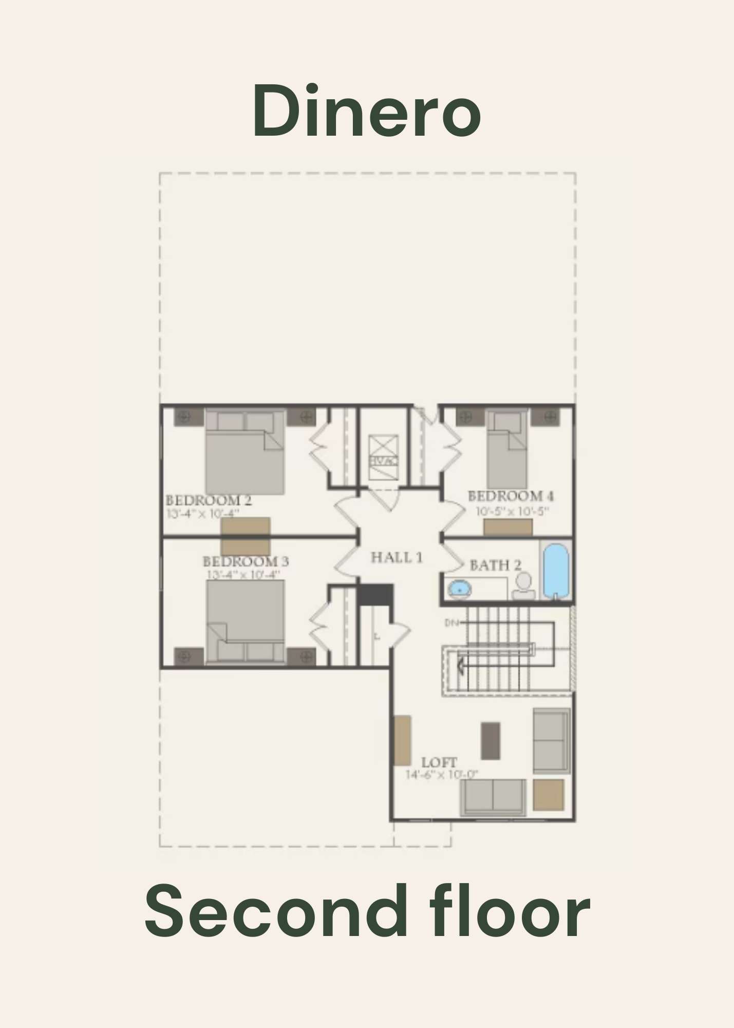 Dinero Second Floor - Floor Plan by Centex Homes