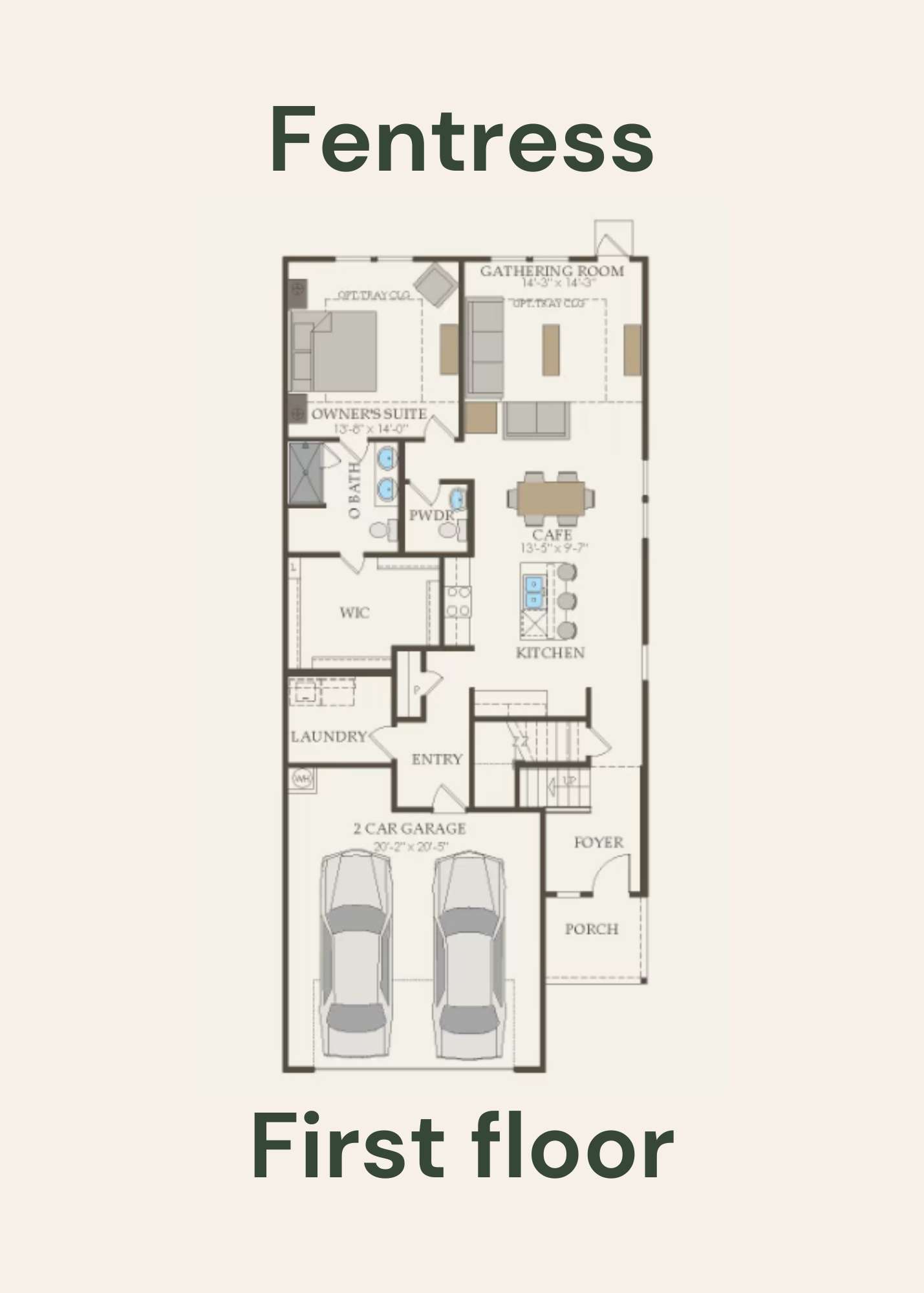 Fentress First Floor - Floor Plan by Centex Homes