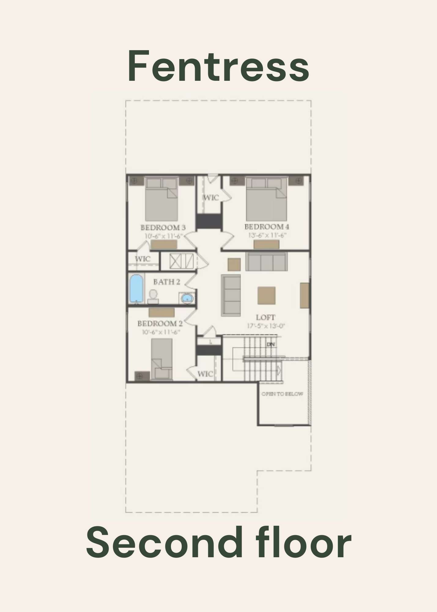 Fentress Second Floor - Floor Plan by Centex Homes