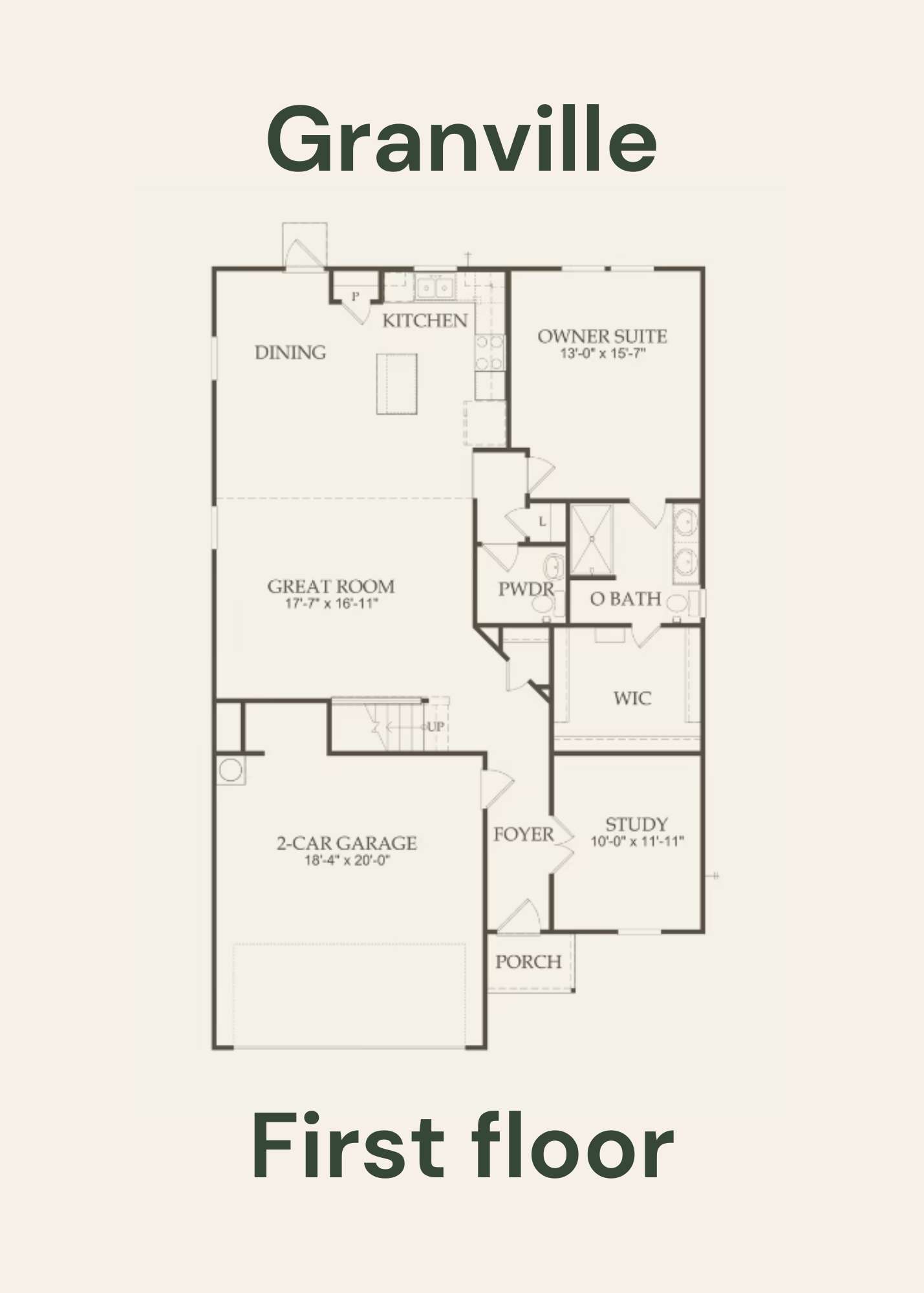 Granville First Floor - Floor Plan by Centex Homes