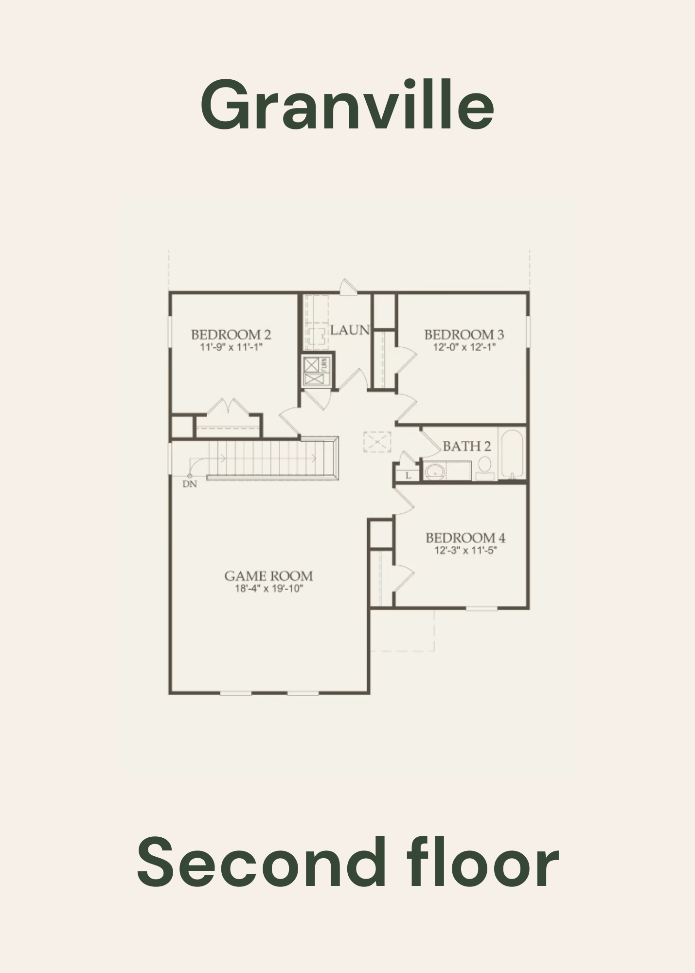 Granville Second Floor - Floor Plan by Centex Homes