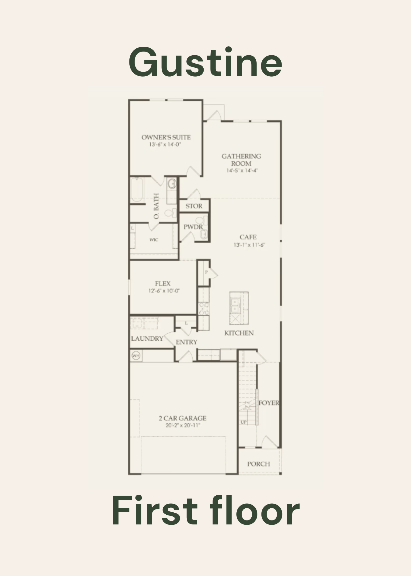 Gustine First Floor - Floor Plan by Centex Homes