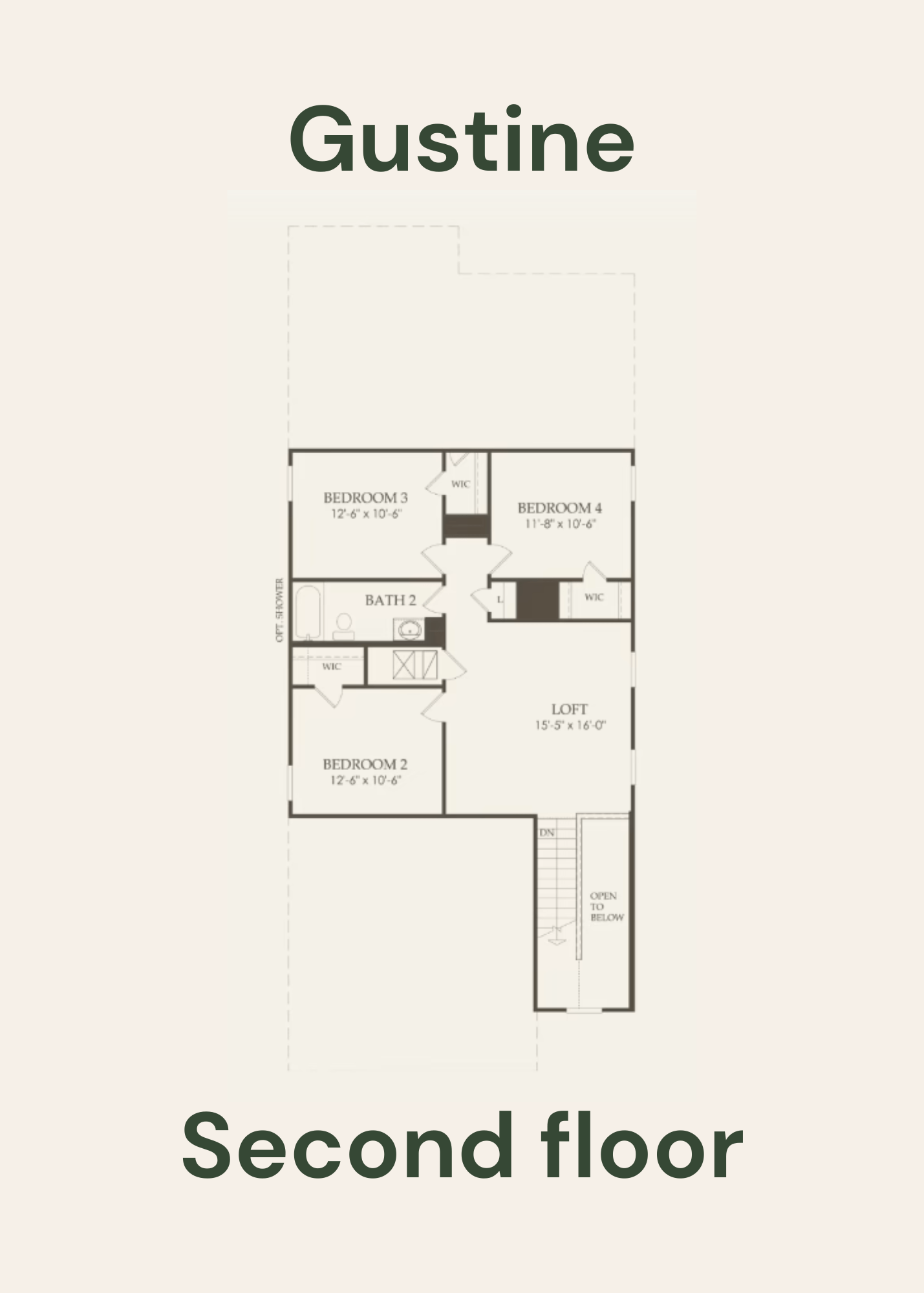 Gustine Second Floor - Floor Plan by Centex Homes