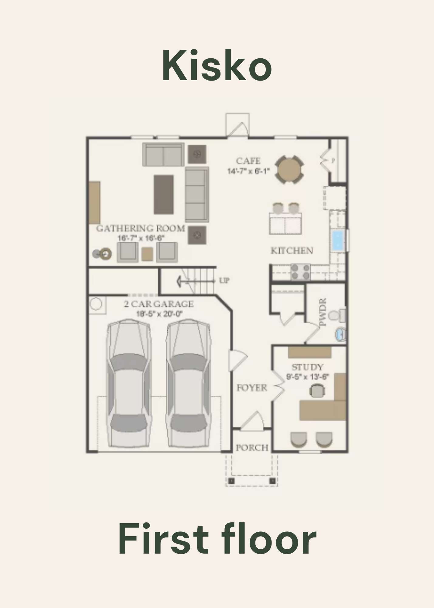 Kisko First Floor - Floor Plan by Centex Homes