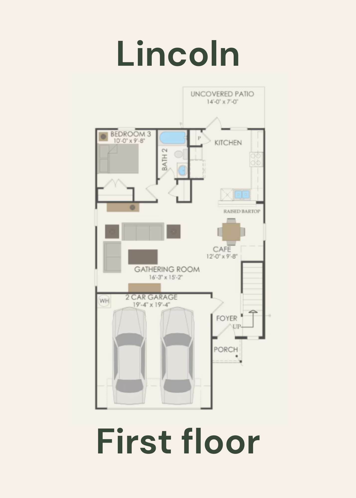 Lincoln First Floor - Floor Plan by Centex Homes