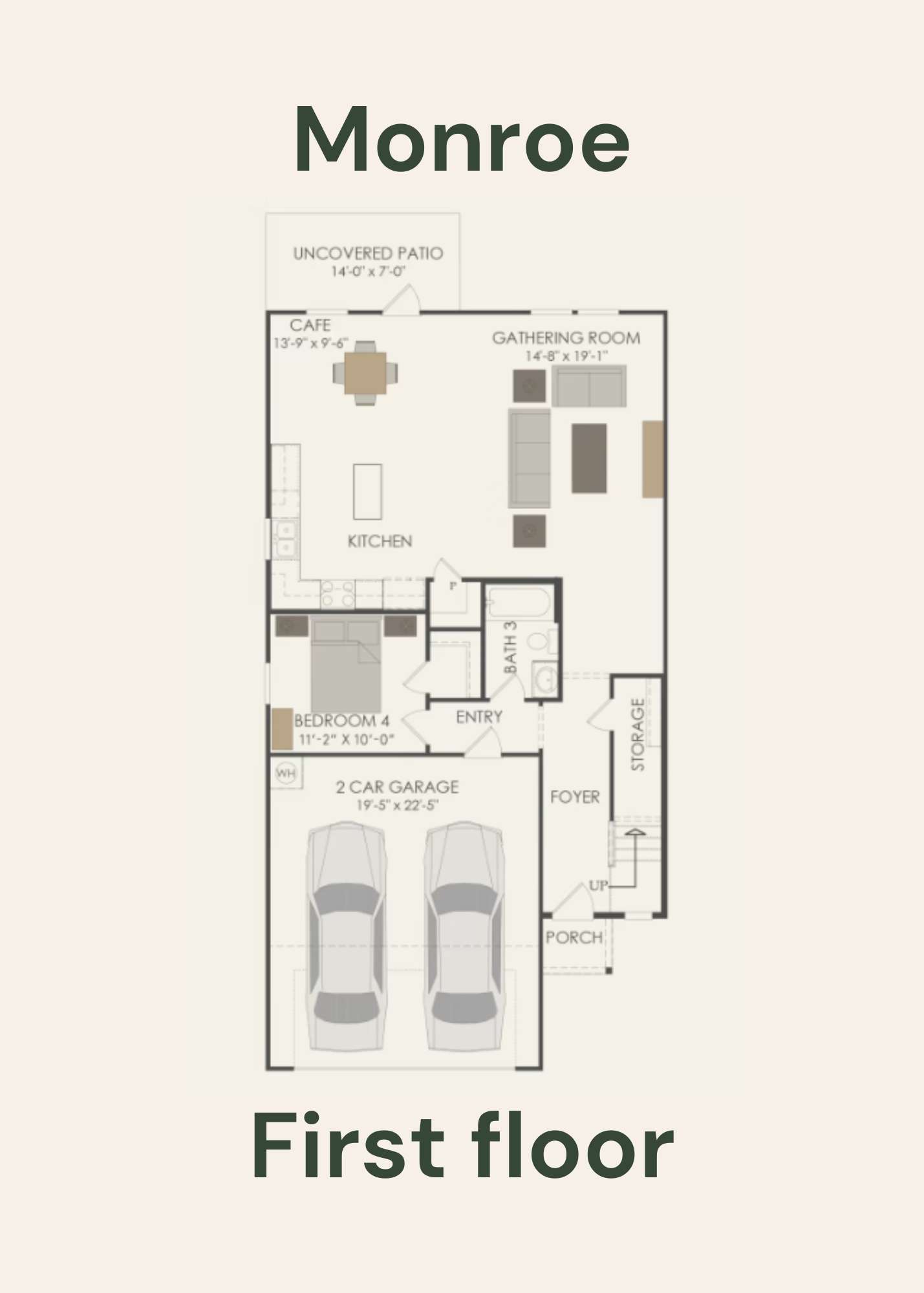 Monroe First Floor - Floor Plan by Centex Homes