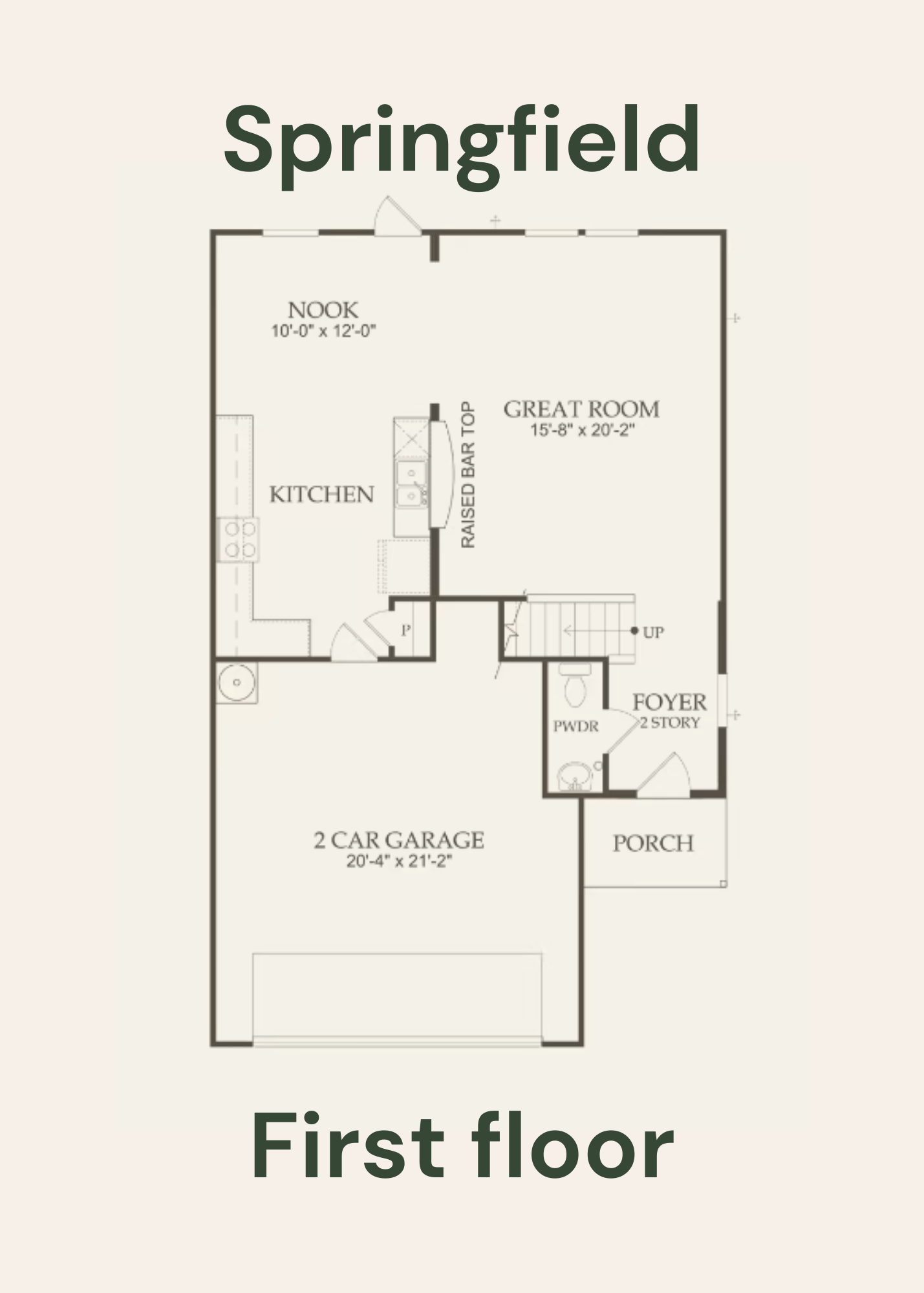 Springfield First Floor - Floor Plan by Centex Homes